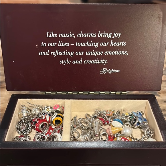 Brighton Silver and Gold Charm Bracelets, Earrings & Jewelry Box - Picture 14 of 14